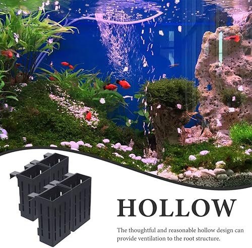 Miniatura 6 de Ipetboom Soporte colgante para plantas de acuario, 4 piezas, maceta acuática con gancho, plantas acuáticas para acuario, plantas de agua para peces