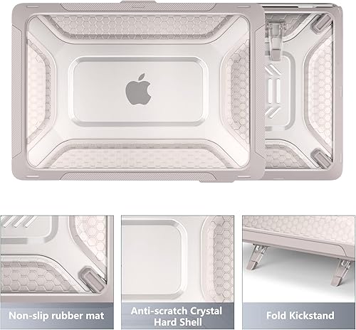 Miniatura 32 de Batianda Funda para MacBook Air de 13 pulgadas 2020 2019 2021 modelo A2337 M1 A2179 A1932 con Touch ID, carcasa rígida resistente a prueba de golpes
