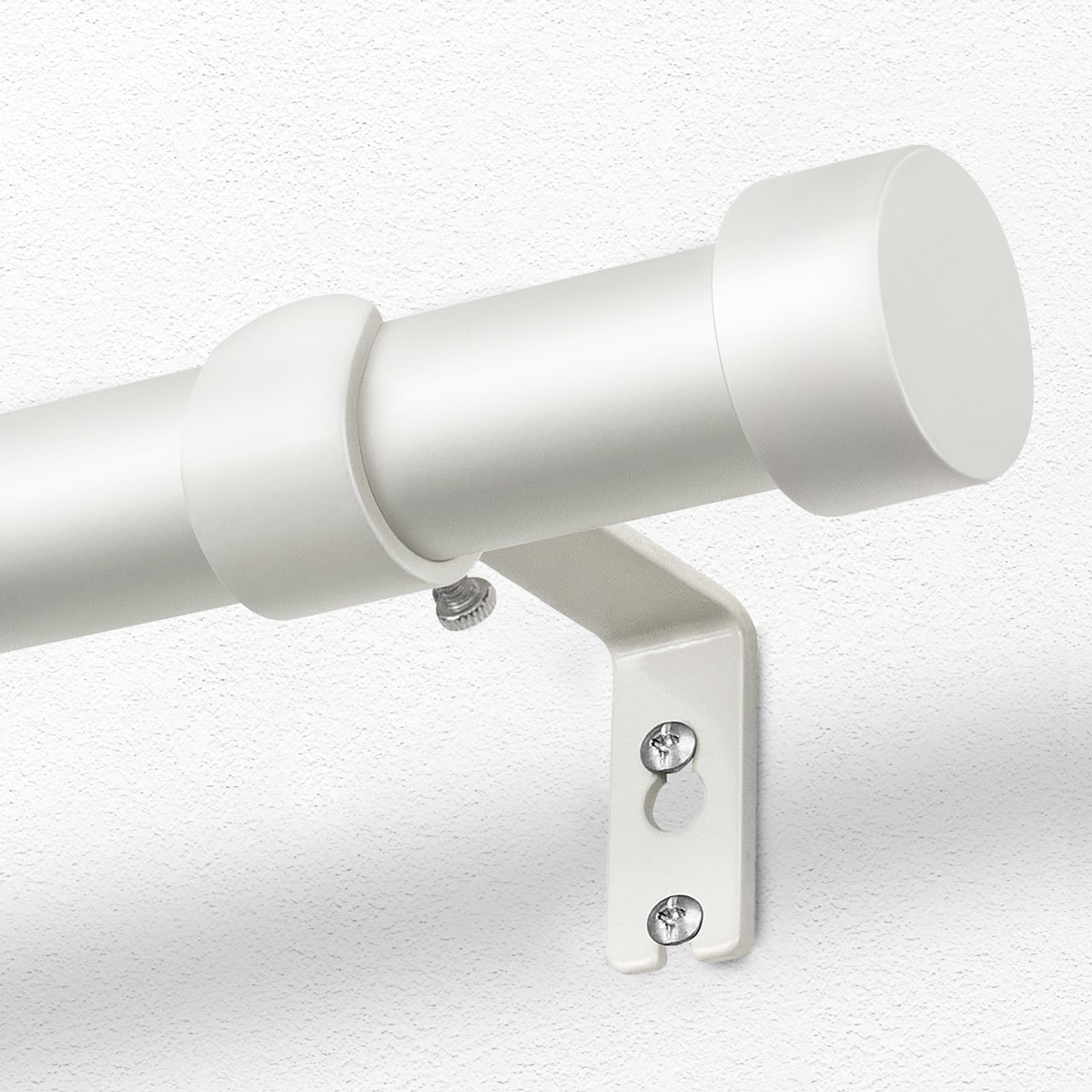 KAMANINA White Curtain Rod 32 to 144 Inch