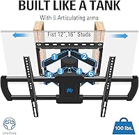 Vista 2 de Mounting Dream TV Wall Mount for 42-75 Inch TVs, Full Motion Articulating Bracket with Swivel and Tilt, Max VESA 600x400mm, Up to 100lbs, Fits 16