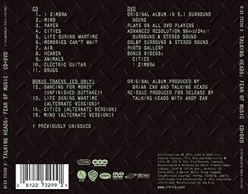 TALKING HEADS - Fear of Music - Amazon.com Music