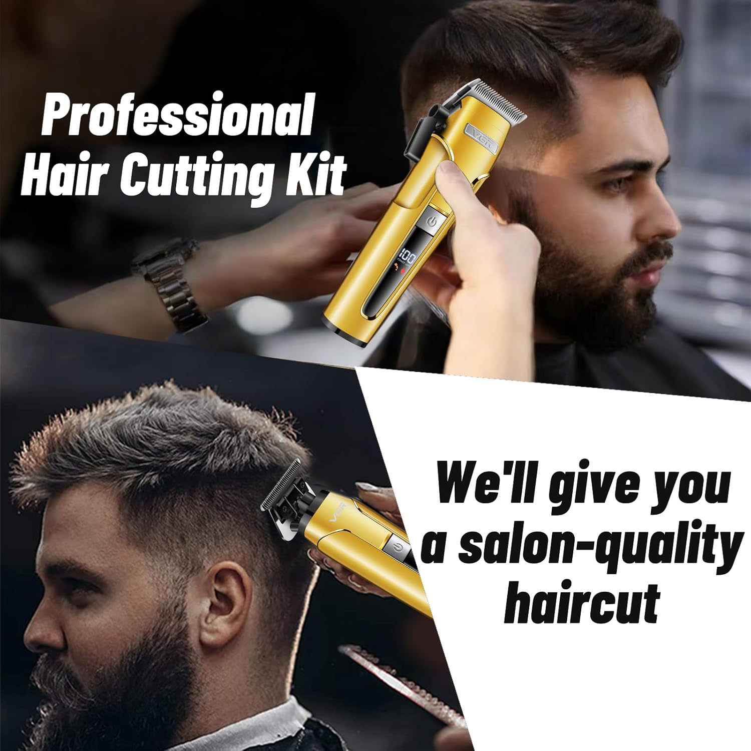 Cleaning brush and lubrication oil for VGR 694 grooming tools.