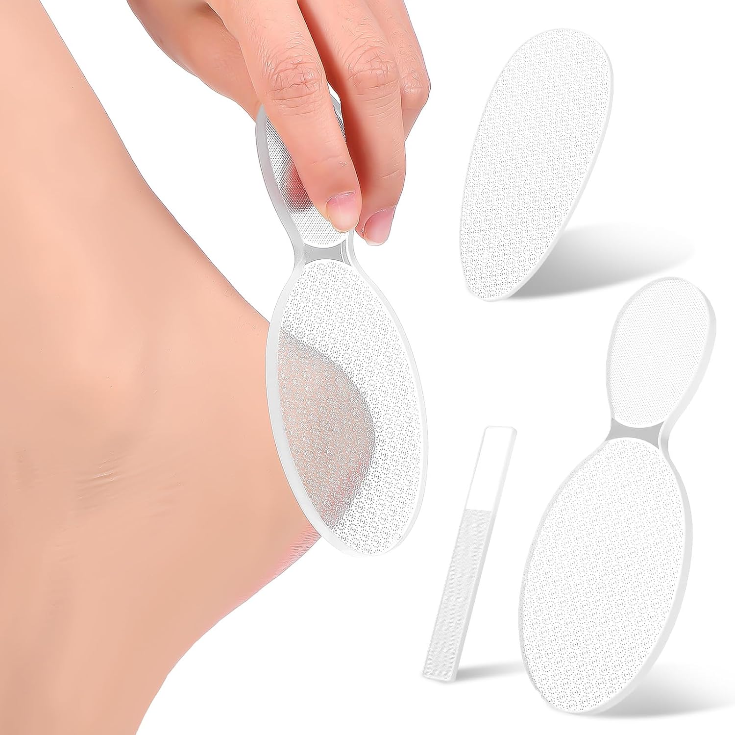 3PCS Glass Foot File Foot Heel Scrubber Rough and Smooth Sides Callus Remover Professional Nail File Foot Care Pedicure Tool for Dead Skin Scraper Wet and Dry Feet Cracking Women Men