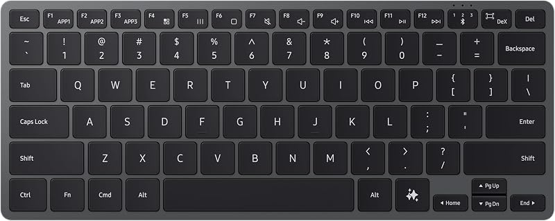 Bezdrôtová Bluetooth klávesnica Samsung Smart Keyboard EJ-B7800, tenký hliníkový dizajn, tlačidlo AI, tmavosivá