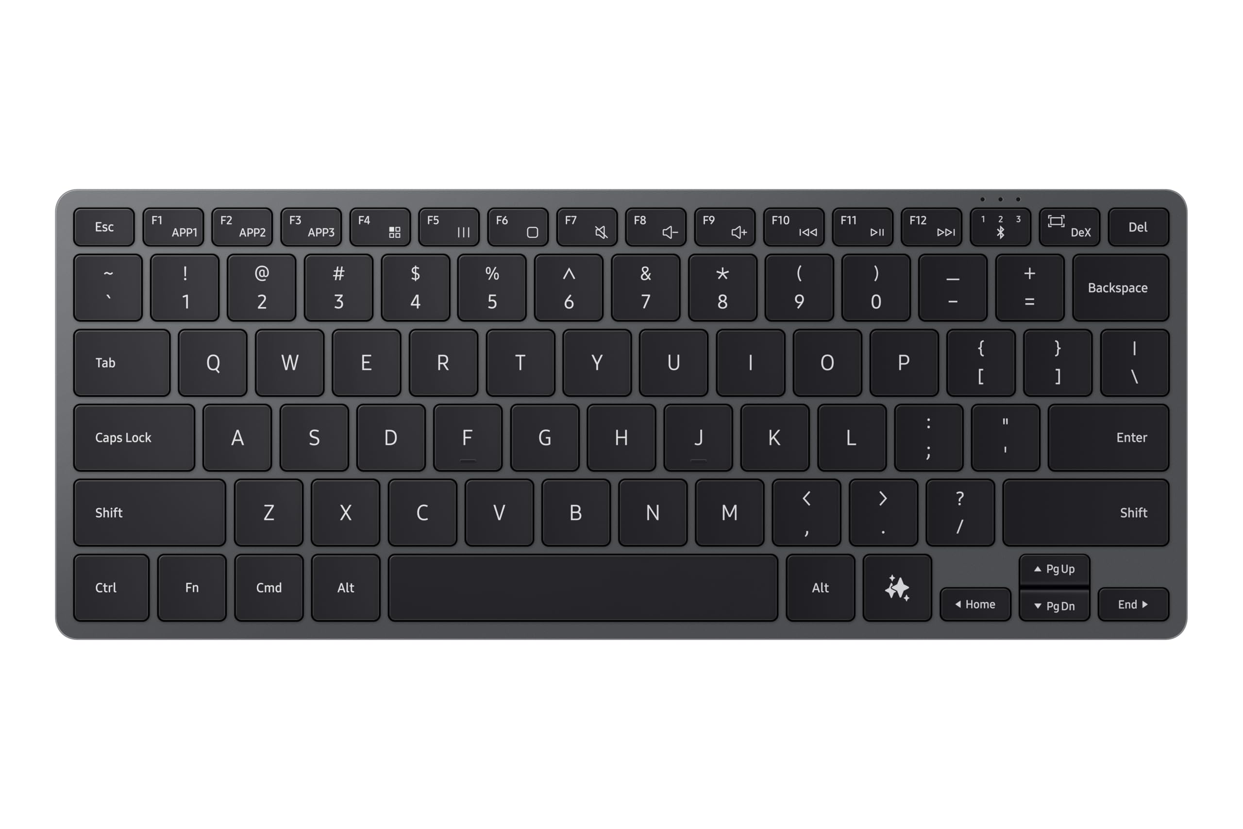 Samsung Smart Keyboard EJ-B7800 Wireless Bluetooth Slim Aluminium Design AI Key Dark Grey