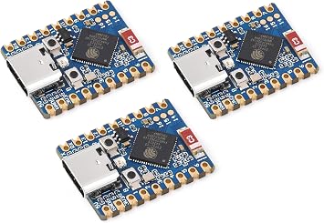 ESP32-S3 Mini Development Board, Based on ESP32-S3FH4R2 Dual-Core Processor, 240MHz Running Frequency, Support 2.4GHz Wi-Fi & Bluetooth 5, Onboard 4MB Flash Memory/2MB PSRAM-3PCS