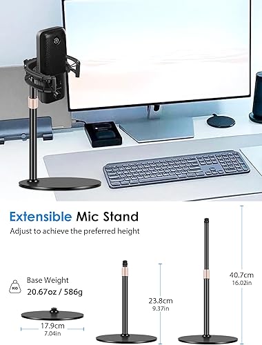 Miniatura 6 de Soporte de micrófono con soporte de choque, construido a medida para micrófono Wave Suspensión antivibración Soporte de montaje de choque Clip