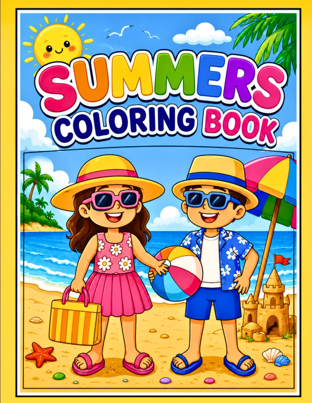 Summers Coloring Book for Kids: Fun & Easy Summer Coloring Pages for Boys & Girls Ages 3–8 | Beach, Vacation, Ice Cream, Sunshine & Cute Summer Activities