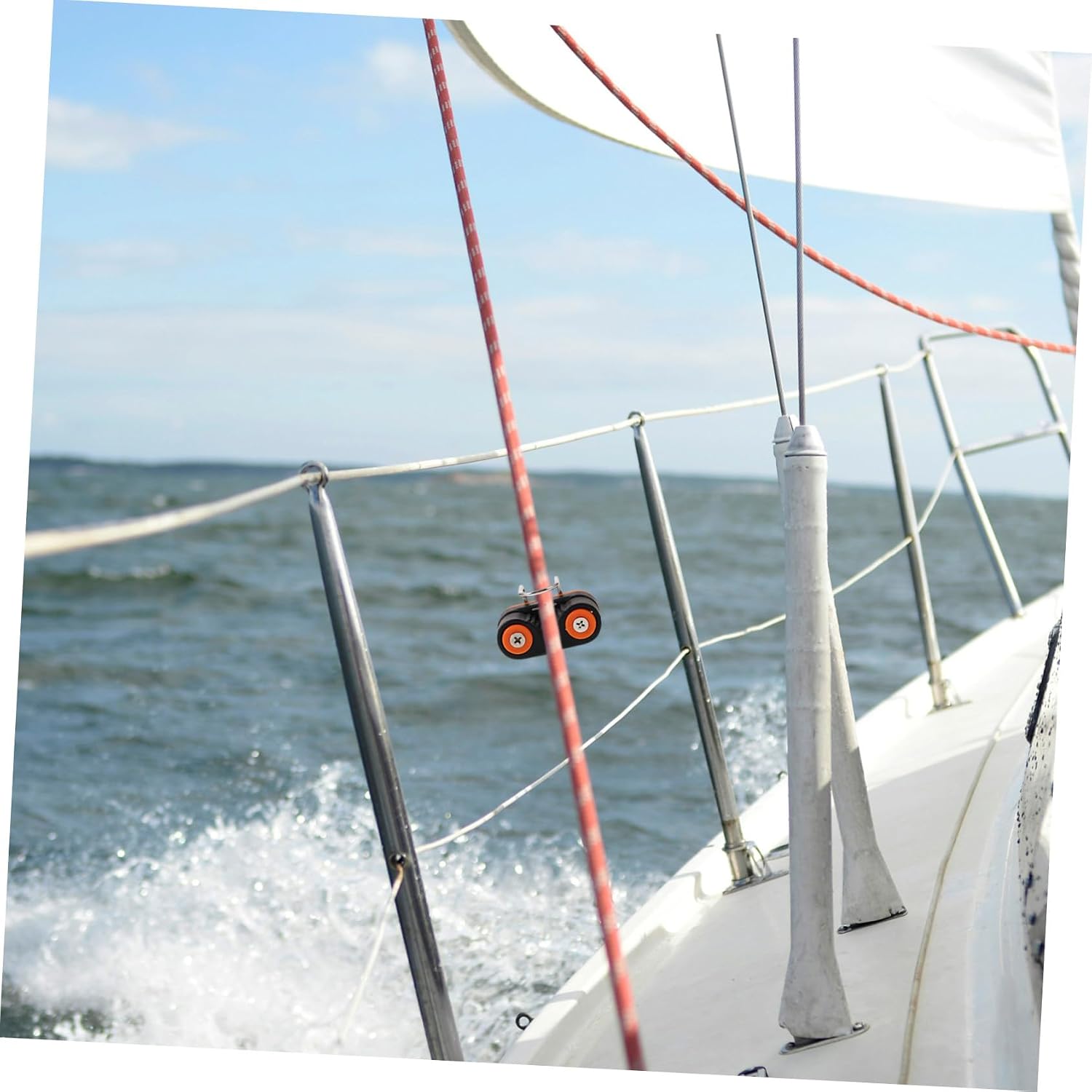 Line Cleat for Kayak and Sailboat Double Ball Bearing Nylon Cam Cleat Fast Entry Rope Device Sturdy Boating Hardware Gym Fitness Accessory for Outdoor Sailing