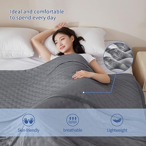 Miniatura 2 de AYMY Manta refrescante tamaño Queen para verano, manta transpirable ultrasuave para personas que duermen con calor, ligera, lavable a máquina,