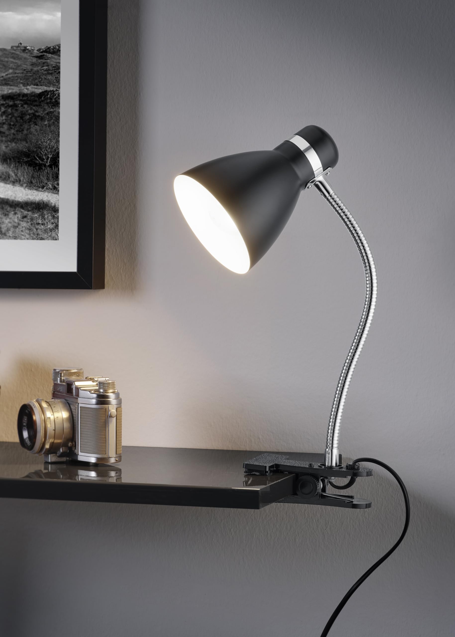 Reality Lampa zaciskowa Harvey R20731232, czarny matowy metal, z wyjątkiem 1x E27, Flexarm