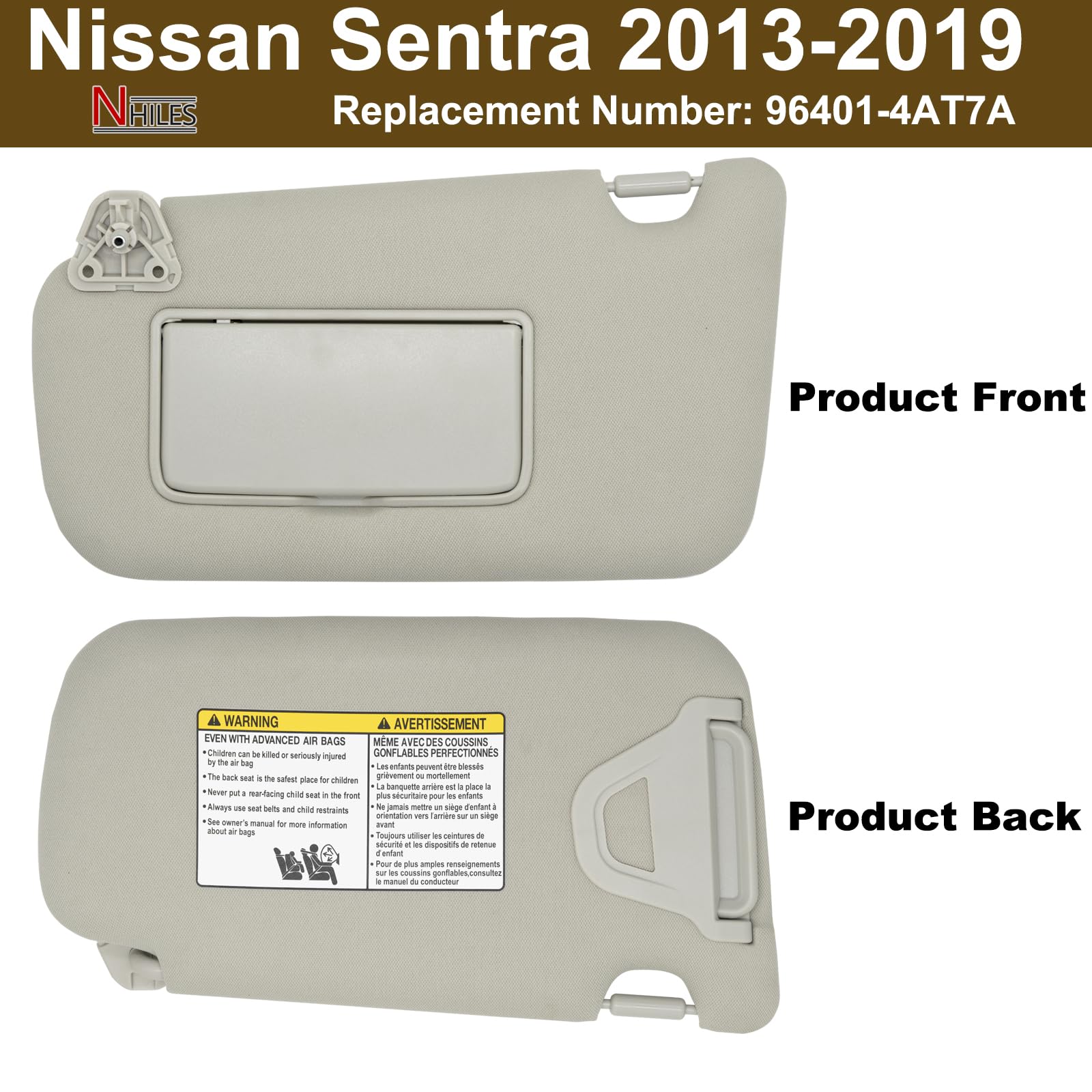Amazon.com: NHILES Driver Side Sun Visor Compatible with Nissan