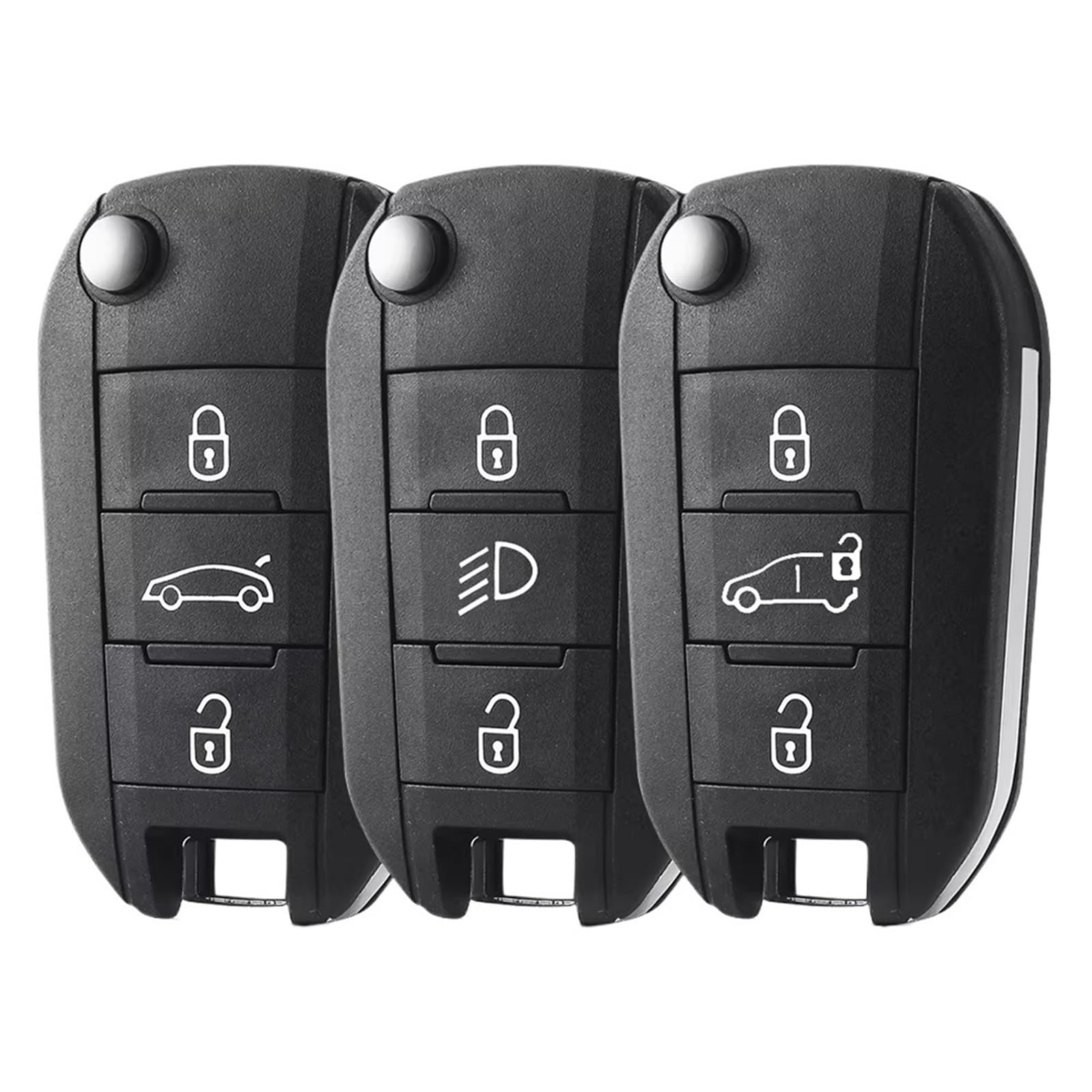 Compatibile Con Peugeot Per 308 2007-2021 508 2010-2023 Portachiavi Telecomando A 3 Pulsanti Accessori Per Pieghevole A Ribalta(VA2 Model2)