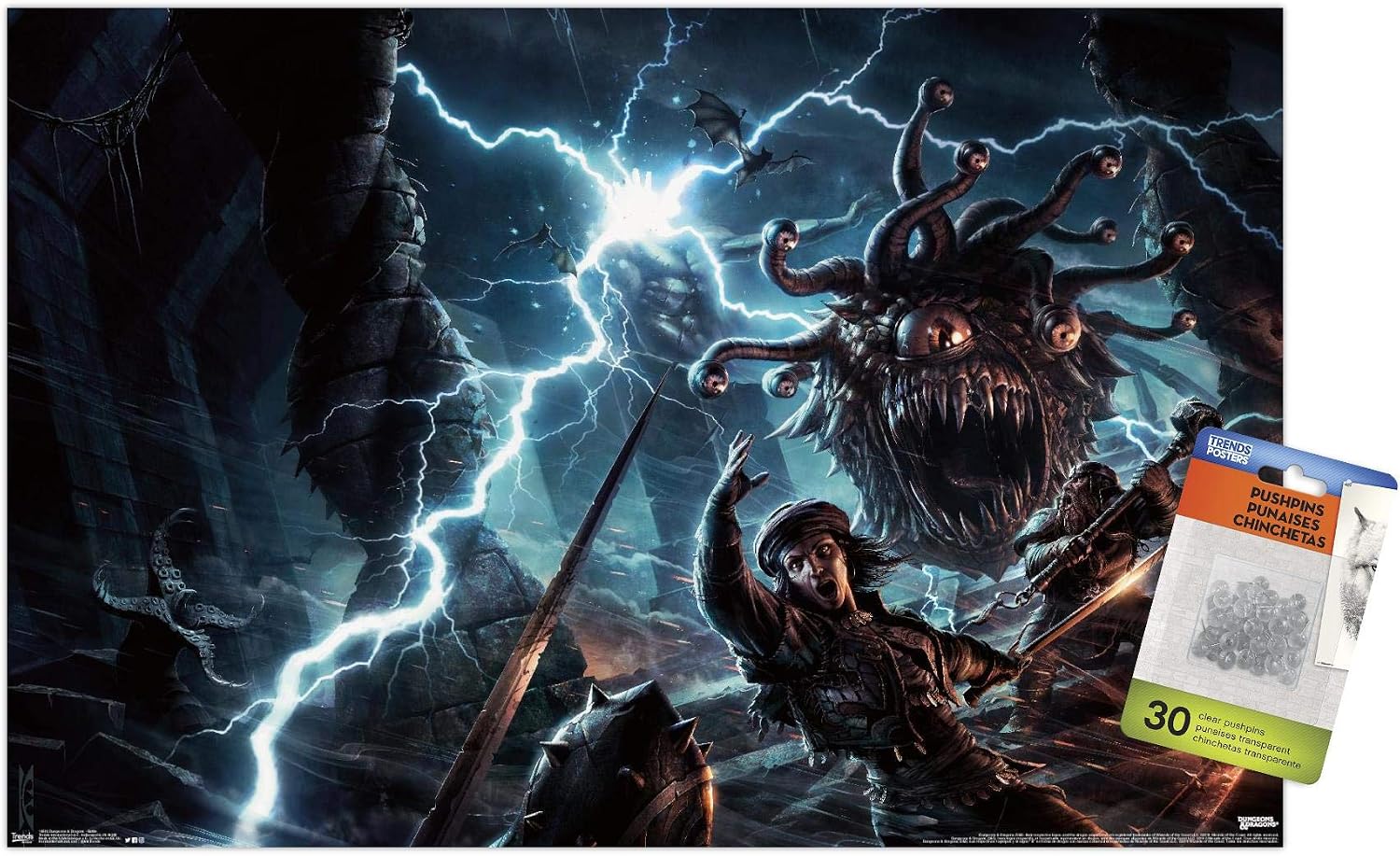Dungeons and Dragons - Battle Wall Poster with Push Pins