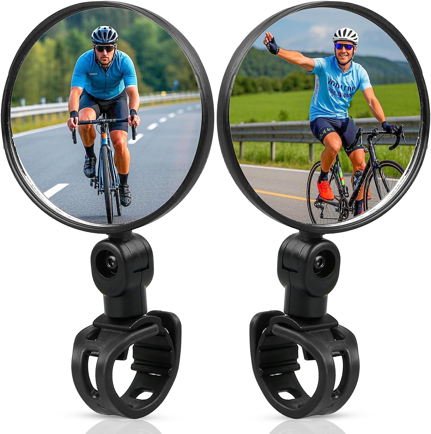 2 Pezzi Specchietto Retrovisore Bici,Specchietti Bici in Acciaio Inox,Specchietto Bici per