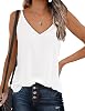 Zeagoo Womens V Neck Camisole Tank Top Strap Sleeveless T Shirt Casual Loose Vest Blouse - S-XXL