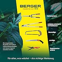 Vista 7 de BERGER Topiary & Sheep Shears 2722 - Cuchillas autoafilables de grado comercial, resorte de corazón, diseño ambidiestro, 6.1 pulgadas, borde