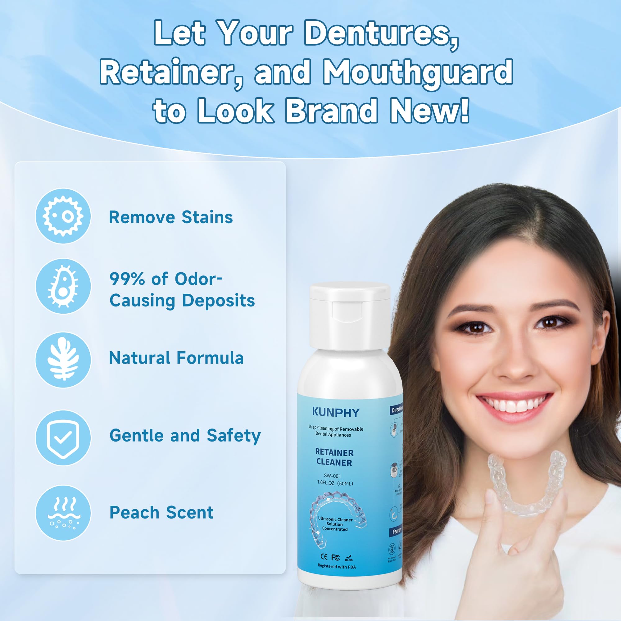 Ultrasonic Retainer Cleaner - Remove Odors & Stains -2 Ultrasonic Retainer Cleaner - Remove Odors & Stains -2