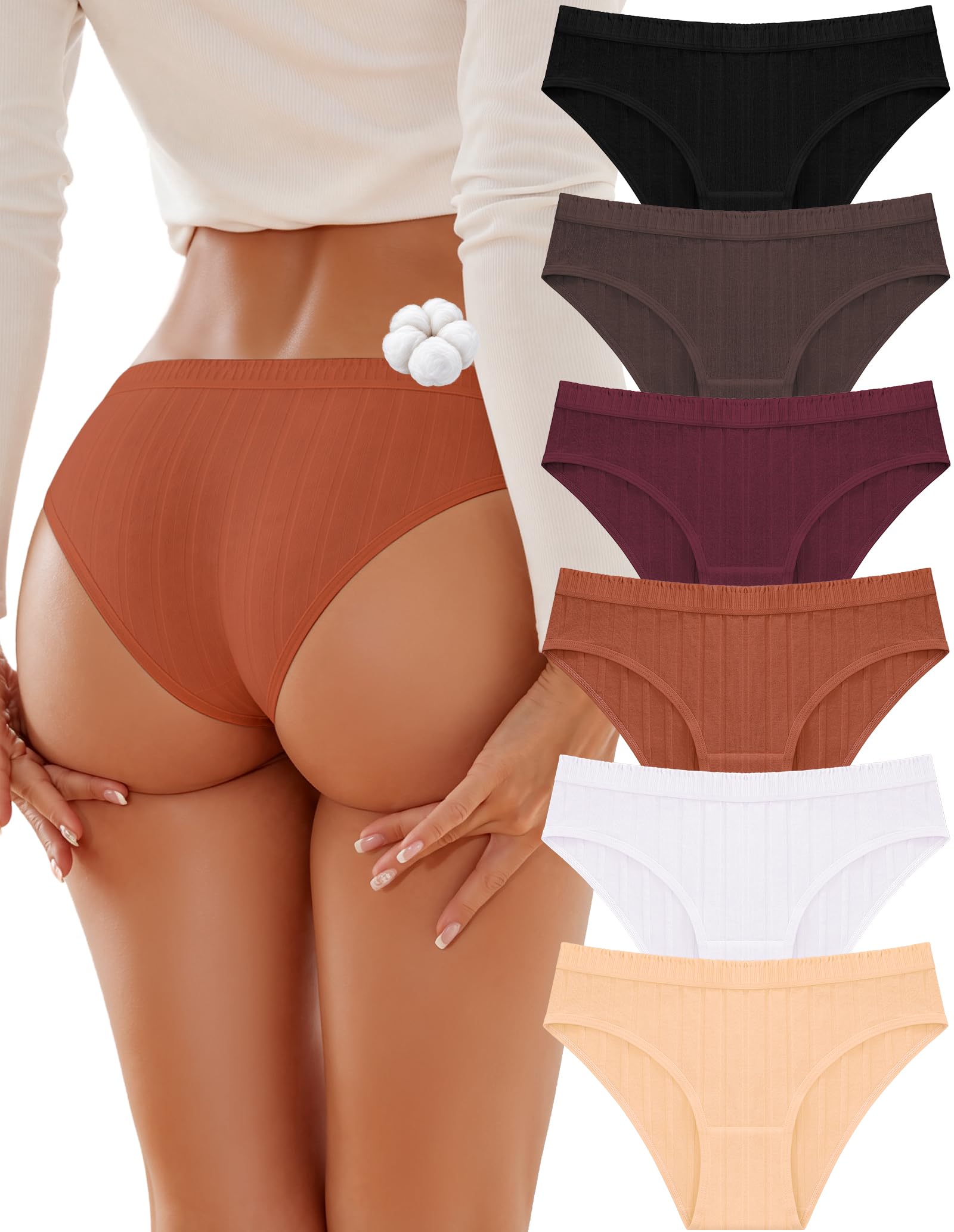Women's Cotton Underwear, 6 ct