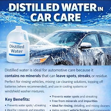 Chems Express 10 Litre (2x5 Litre) 100% Ultra Pure Distilled Water | 0ppm TDS | Automotive | Steam Iron and Cleaning