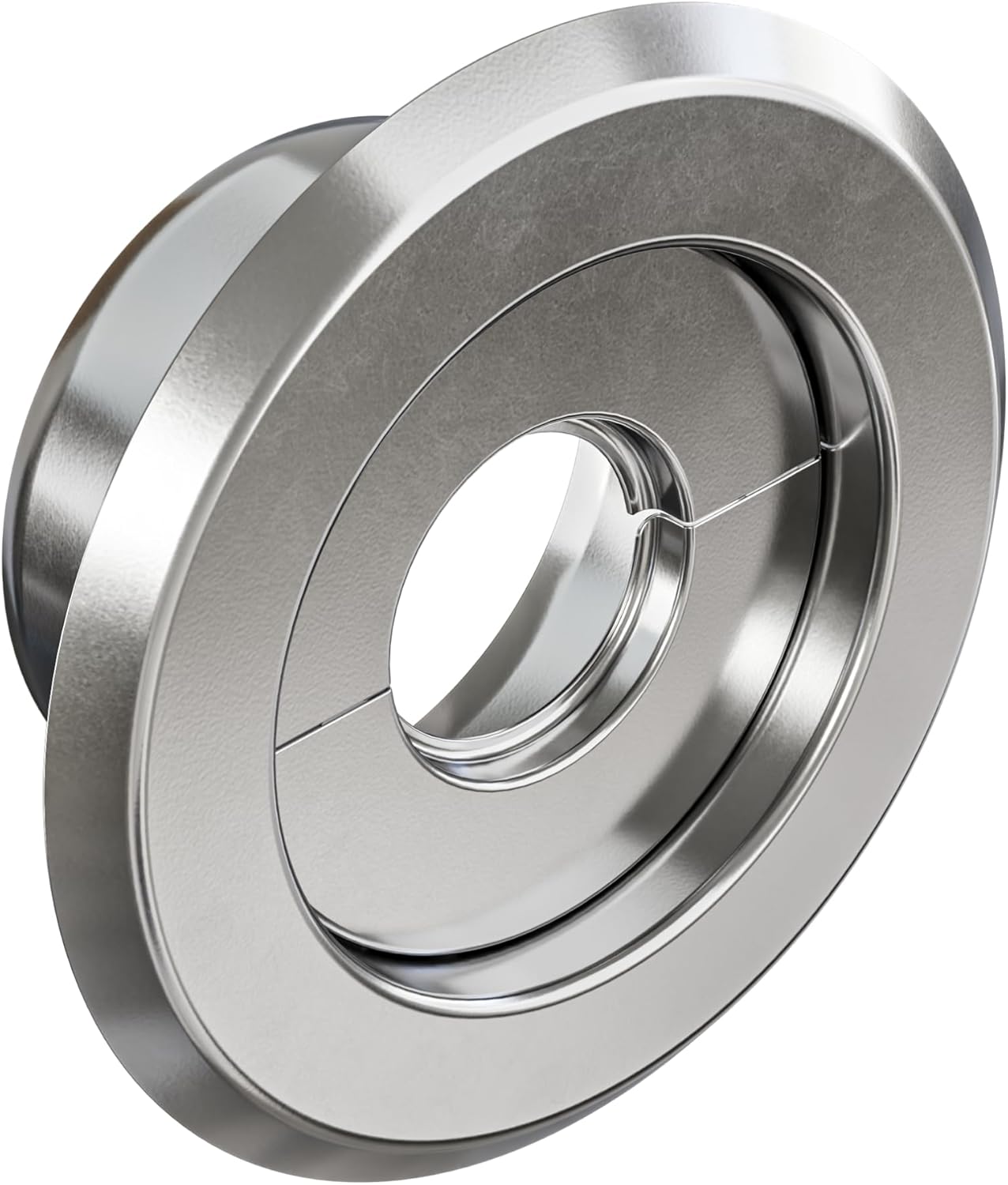 RepelFire Retrofit Recessed Fire Sprinkler Escutcheon 1/2in IPS Split 3-Piece Chrome - Adjustable Depth to 3/4in NFPA Compliant Trim Ring