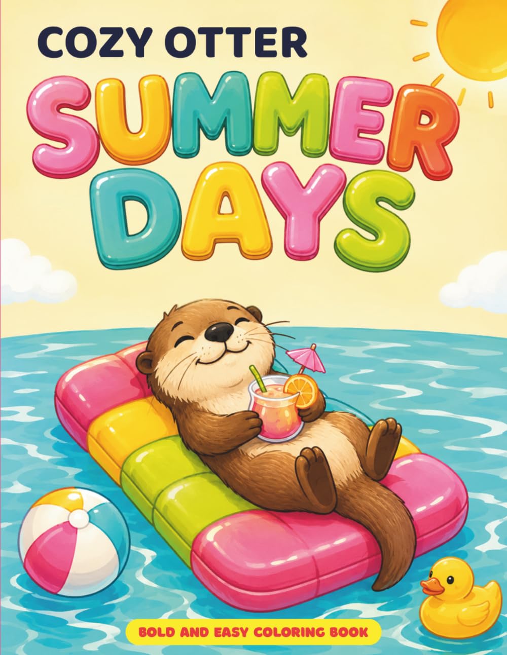 Cozy Otter Summer Days Coloring Book: 40 Cute Summer Coloring Pages with Relaxing Beach, Vacation and Tropical Otter Adventures | Bold & Easy Coloring ... Scenes for Relaxation and Stress Relief