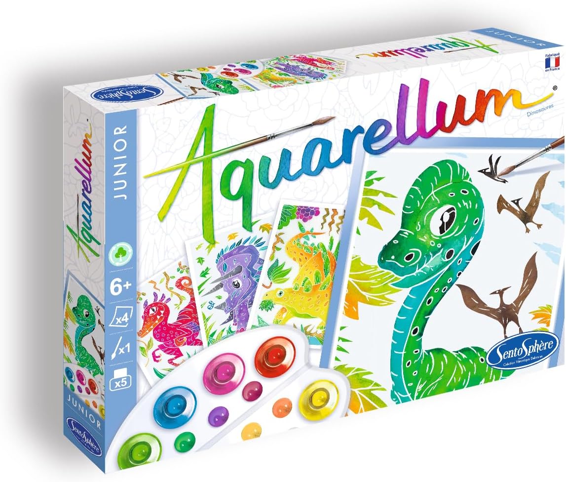 Sentosphère - AQUARELLUM Junior-Dinosaurs, 6511, 12 Count (Pack of 1)