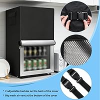 Vista 5 de Funda para refrigerador para exteriores, 600D, resistente, 100% impermeable, cubierta vertical para congelador, fundas exteriores para refrigerador.