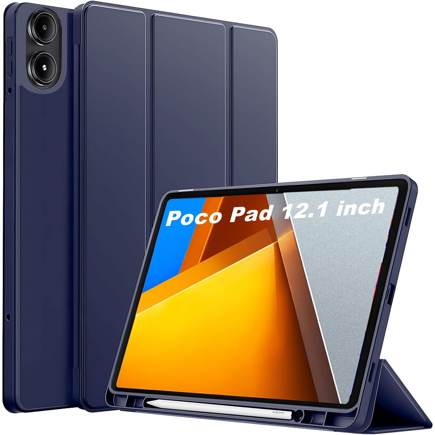 ProElite Cover for Poco Pad 12.1 inch Cover, Soft Flexible Flip Case Cover for Poco Pad 12.1 inch with Pen Holder, Support Auto Sleep Wake Feature, [Recoil Series] - Dark Blue (B0D9P114VT) Amazon Price History, Amazon Price Tracker