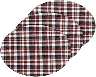Coikll Brown Buffalo Plaid Kitchen Sponges Cleaning Odor Free Non Scratch Dish Sponge for Cleaning Dishes Bathroom - 3 PCS