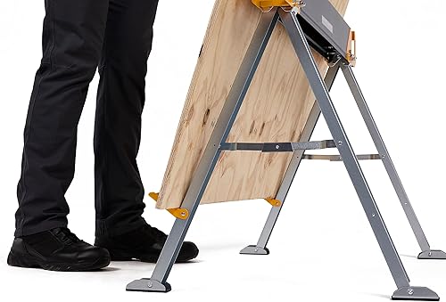 Miniatura 6 de ToughBuilt TB-C550 Mesa plegable para caballete y mesa de trabajo, resistente, duradera, ligera, 100 % acero de alta calidad, mango fácil de