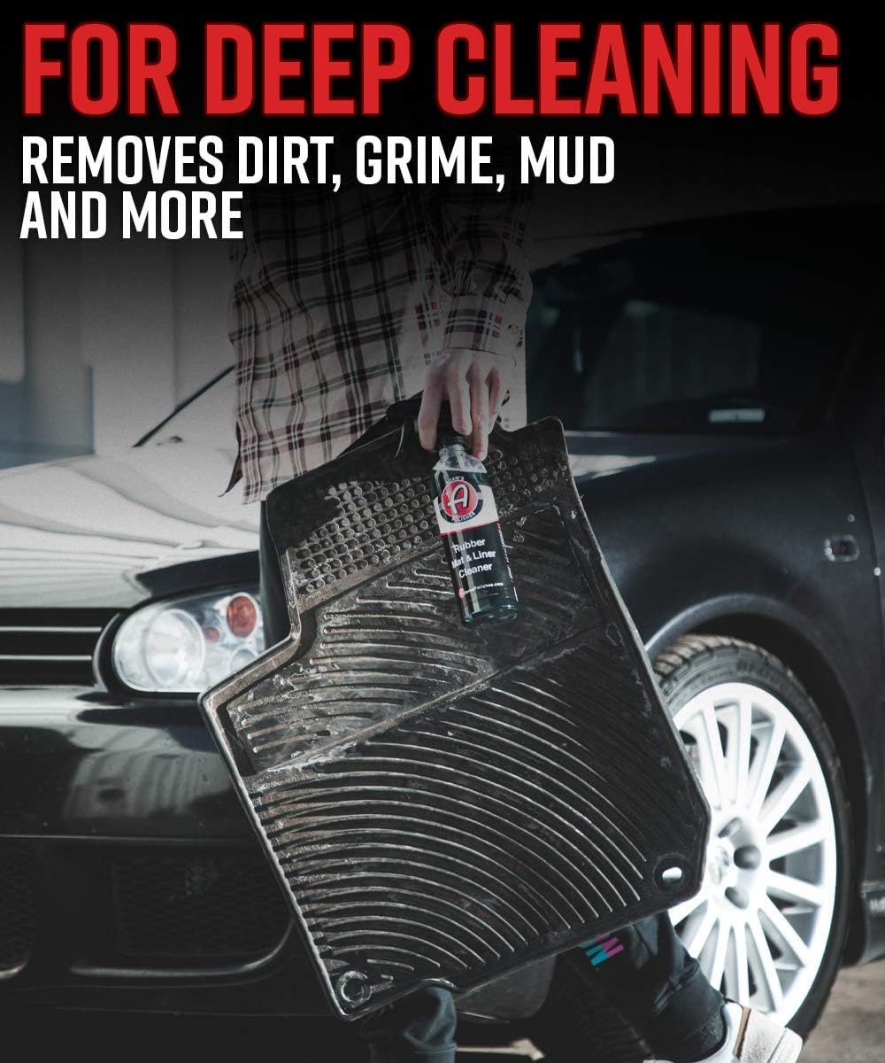 Adam's Polishes Rubber Mat & Liner Cleaner Bundle - Protectant & Rubber Floor Mat Cleaning Solution for Car Detailing | Deep Cleans & Restores Mats, Truck Bed Cargo Liners, Trunk Mat Accessories