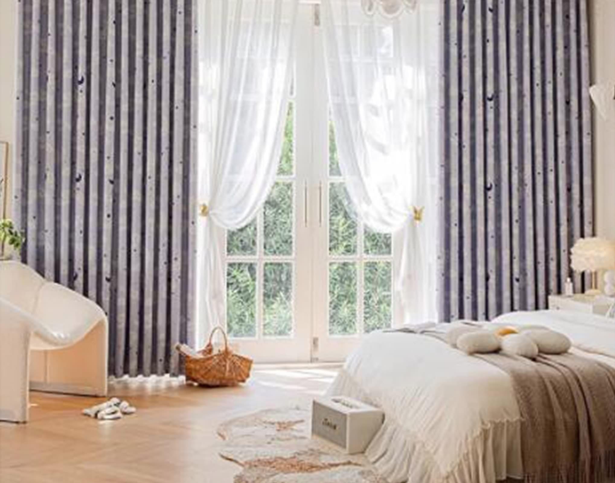 Cortinas opacas para ventana, habitación de niños, niños, niños, niños, niños, niñas, diseño de estrellas, luna, nube, poliéster, opaca, para dormitorio, 107 x 132 cm
