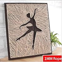 Vista 5 de Cuerda de yute de 0.039 pulgadas (0.039 in), cuerda de arpillera de 820 pies, cuerda de cáñamo grueso natural fuerte para artes, manualidades