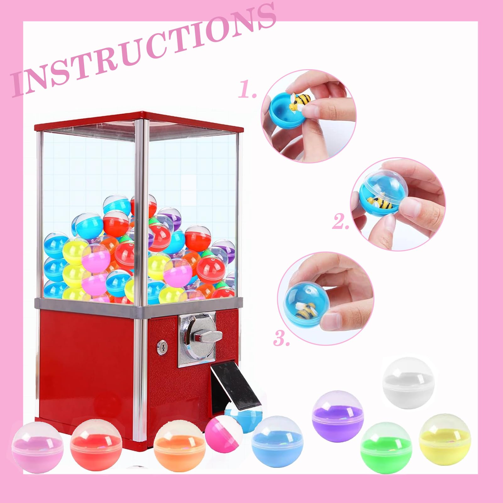 Iplusmile 50 Stück Lotteriekugeln 45mm - Bunte Plastikkugeln Für Tombola