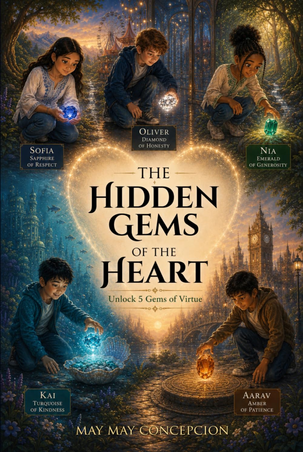 The Hidden Gems of the Heart: Fantasy Adventure Stories for Kids Ages 8–13 to Discover the Power of Virtue, Character, Kindness, Honesty, Respect, Generosity, and Patience (The Hidden Gems Series)