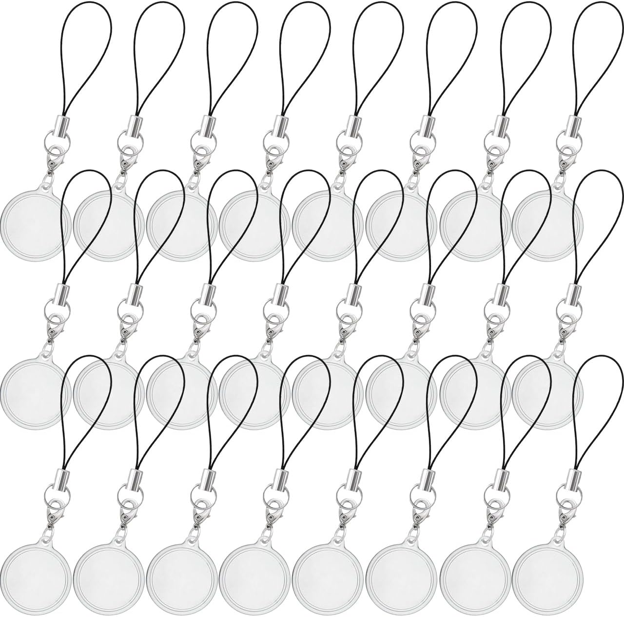 EBISUデザイン] ハメパチ ストラップ 丸型 25mm 写真入りキーホルダー