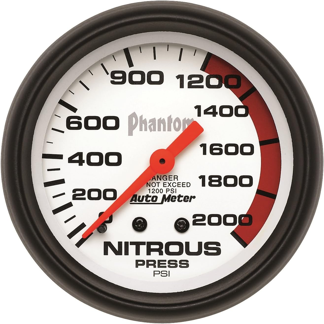 Auto Meter 5828 Phantom Mechanical Nitrous Pressure Gauge,2.625 in.