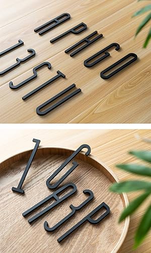 Miniatura 10 de PFLife Números de puerta para casaapartamento, buzón de 4 pulgadas, letras autoadhesivas negras (7, estilo A)