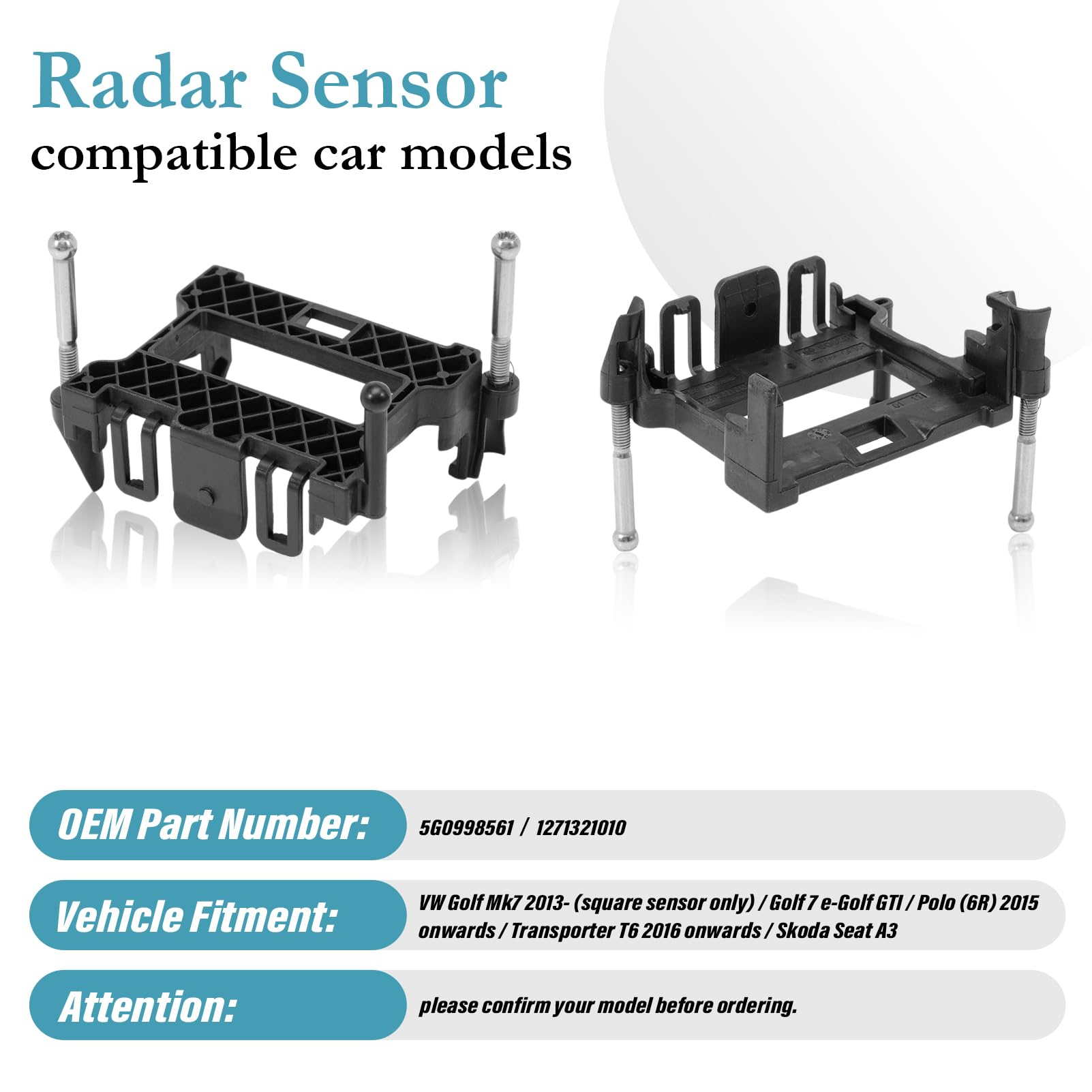 Kit di riparazione sensore radar 5G0998561 compatibile con LEON Golf MK7 e-Golf A3 Polo Fabia Toledo Octavia 5Q0907699