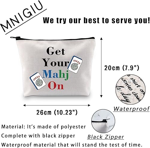 Miniatura 2 de Mahjong Lover Gift Mahjong Juego de mesa Regalo Consigue tu bolsa Mahjon Bolsa de almacenamiento Mahjong Lucky Mahjong Regalo para jugador, Consigue