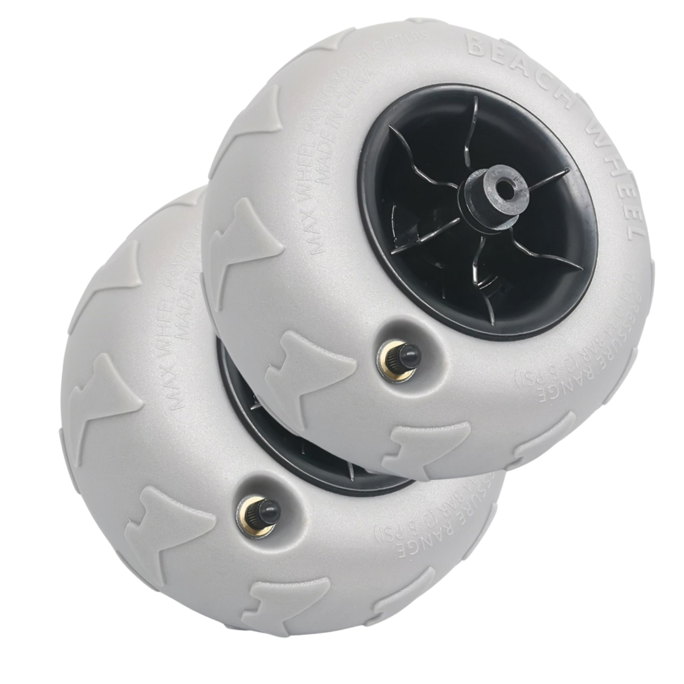 Ruedas de globo para carrito de playa, ruedas inflables de playa de repuesto para carrito de kayak, camping y jardín, cubo de 8, 5 mm, paquete de 2 de 9 pulgadas.