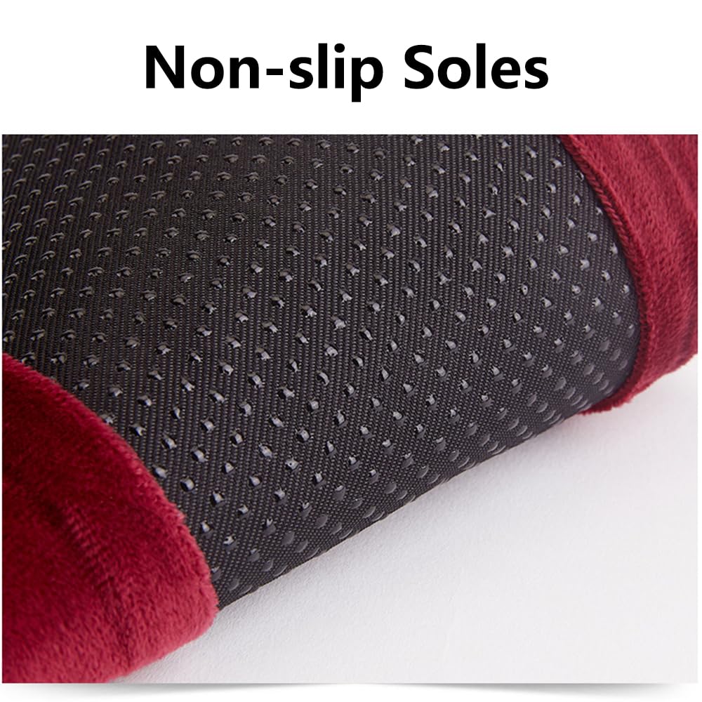 tooloflife Couvre-chaussures lavables et réutilisables, couvre-chaussures en flanelle antidérapants, anti-poussière pour bottes d'intérieur pour tailles de 36 à 44