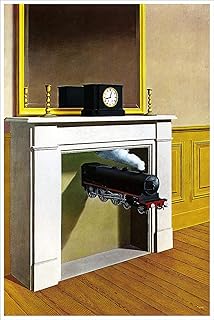 American Gift Services - Artist Rene Magritte Fine Art Poster Print of Painting Time Transfixed - 18x24