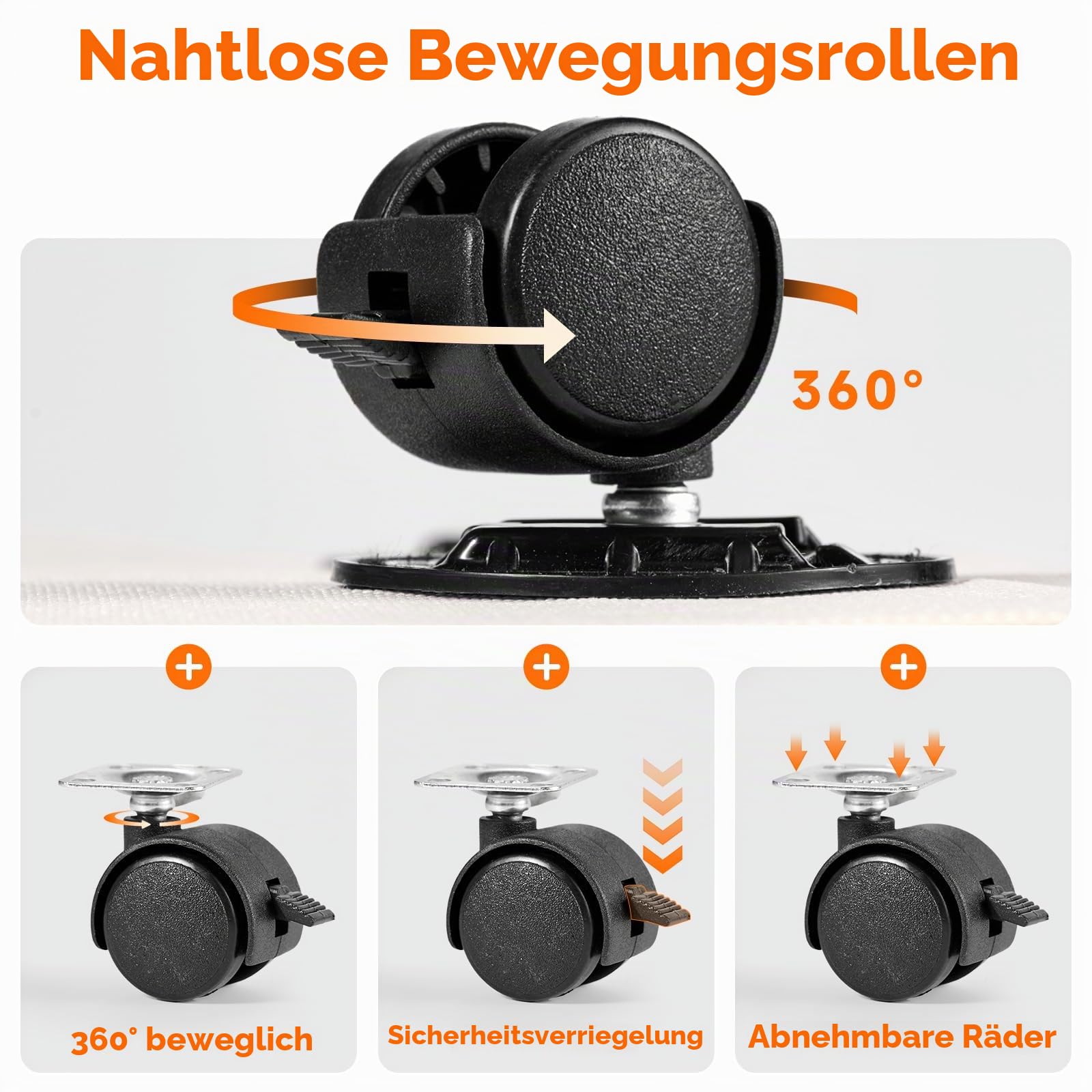 2er-Set Rollbare Aufbewahrungsbox unter dem Bett, 15 cm Höhe (6 Zoll) mit klarem Deckel - Graue Bettkasten für Schuhe & Kleidung