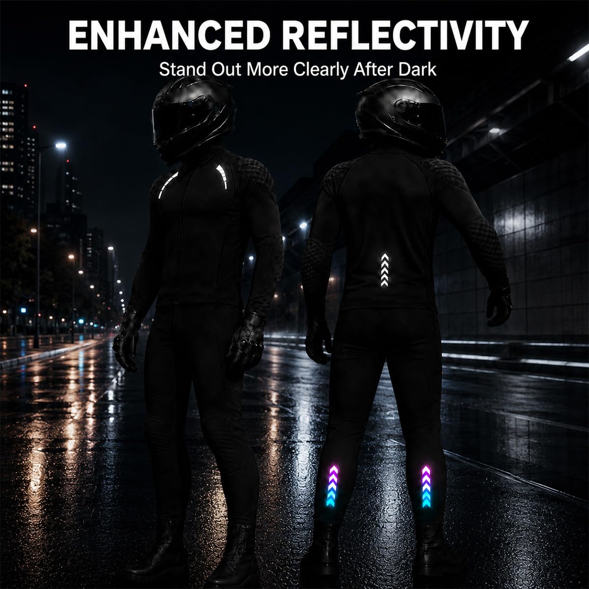 Completo Moto Uomo Mesh Traspirante con Protezioni CE Rimovibili | Design Leggero con Dettagli Riflettenti e Vestibilità Flessibile per Touring, Scooter, Pendolarismo e Guida Urbana