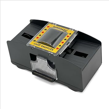 CHH 2 Deck Automatic Card Shuffler Black Battery Operated Shuffles Up to 2 Decks