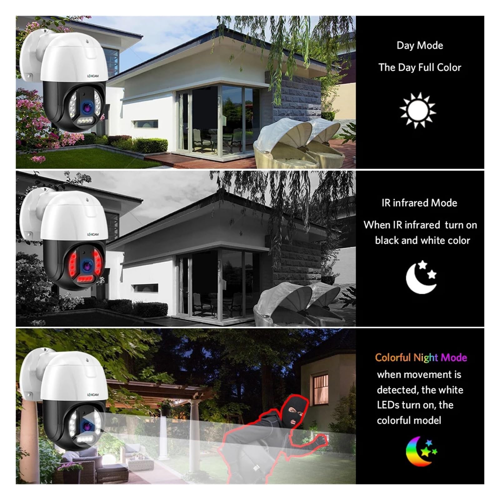 Sistema de cámaras de Seguridad 4K PTZ, Kit NVR, 8 Canales, 8MP, PoE(4T,8MP 8PCS Camera)