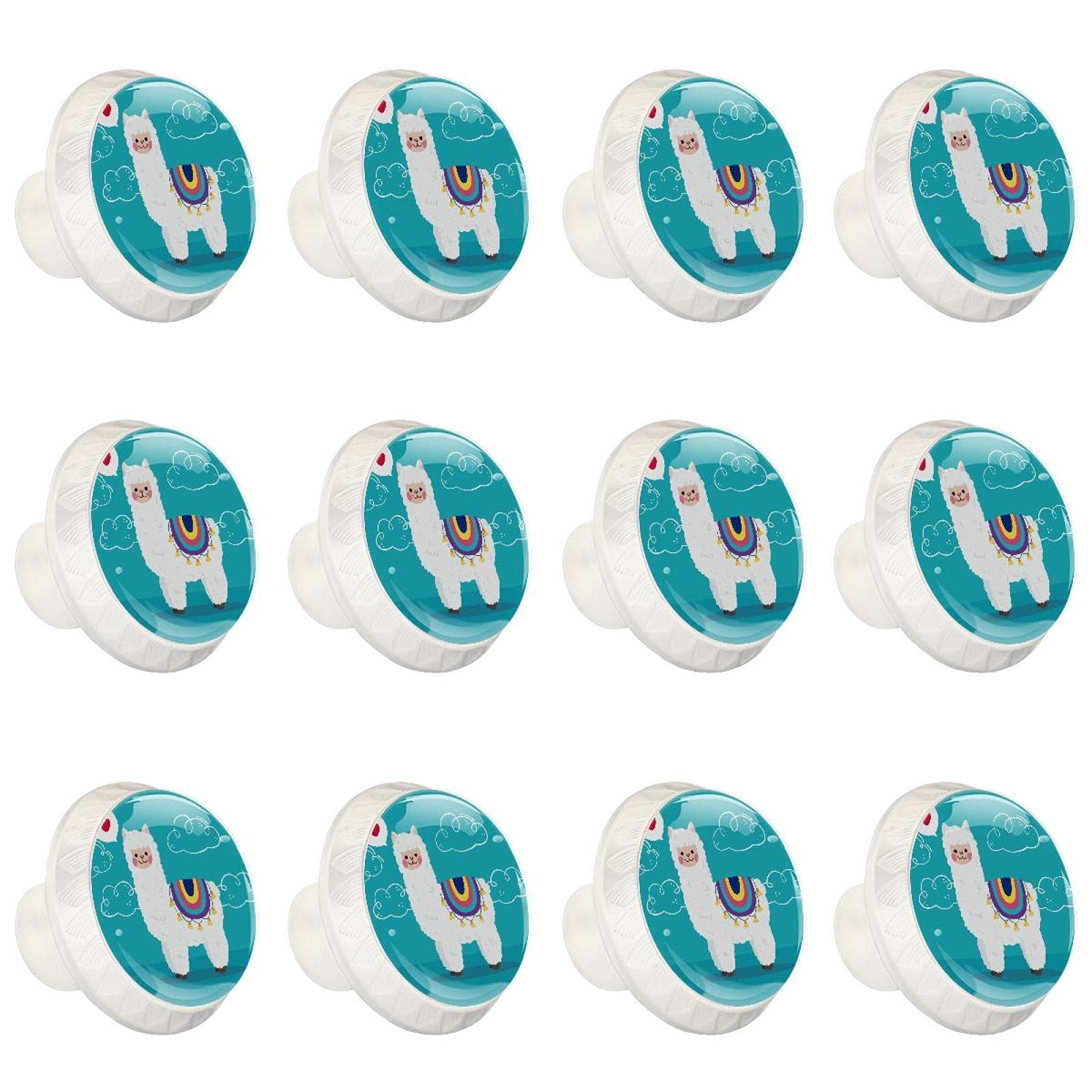 Boutons de tiroir de commode ronds avec poignée ergonomique en alpaga lot de 12