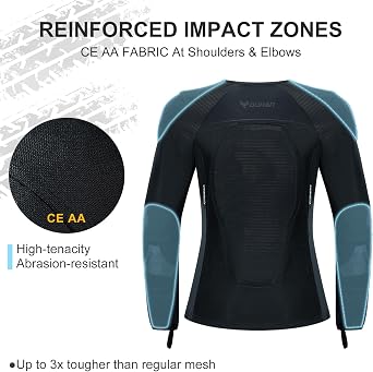 Womens Motorcycle Riding Jacket Summer Mesh Motorcycle Shirt for All Seasons Powersports with CE Level 2 Armor